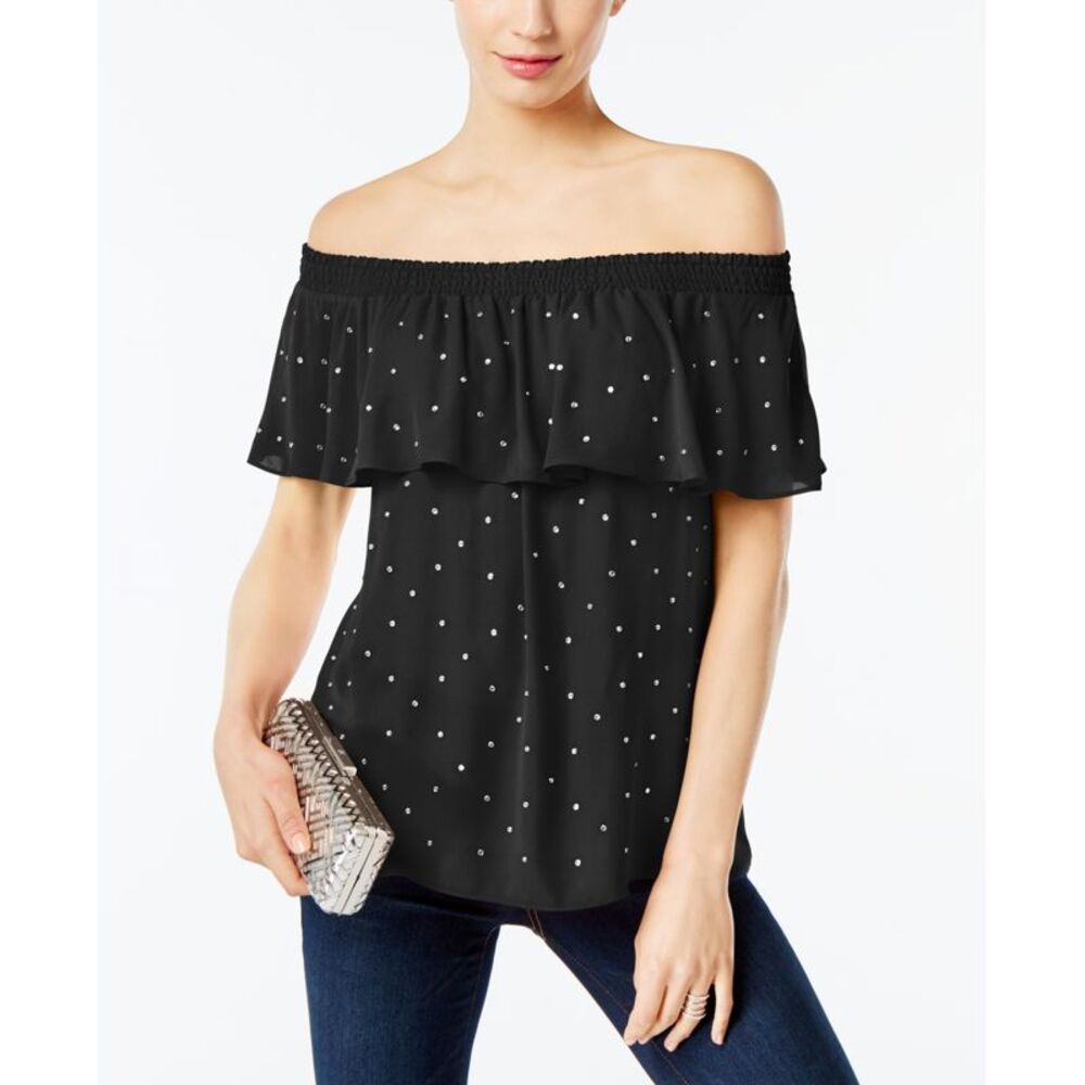 INC International Concepts Embellished Off The Shoulder Top